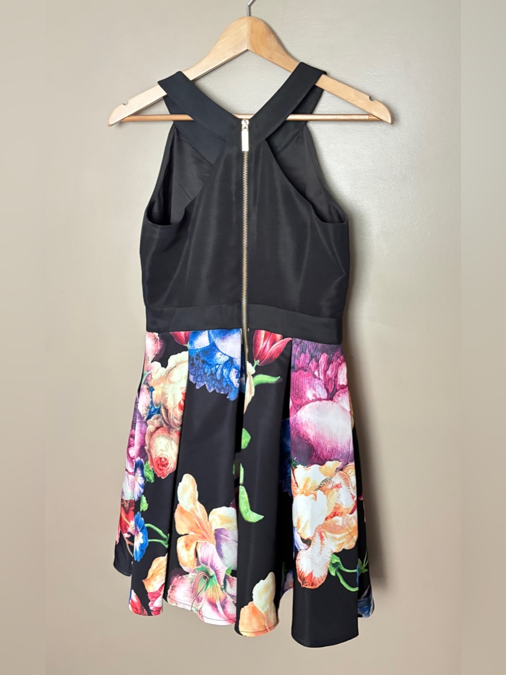 Ted Baker Illusia Tapestry Floral Fit & Flare Skater Dress halter wedding 2 EUC - Picture 8 of 16